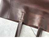 Large Soft Cowhide Leather Tote | Minimalist Oversized Shopper with Removable Inner Pouch
