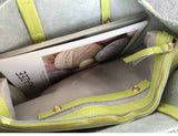 Large Soft Cowhide Leather Tote | Minimalist Oversized Shopper with Removable Inner Pouch