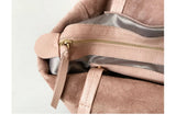 Large Soft Cowhide Leather Tote | Minimalist Oversized Shopper with Removable Inner Pouch