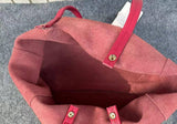 Large Soft Cowhide Leather Tote | Minimalist Oversized Shopper with Removable Inner Pouch