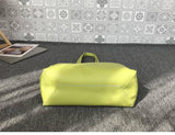 Large Soft Cowhide Leather Tote | Minimalist Oversized Shopper with Removable Inner Pouch