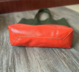 Custom Handcrafted Soft Grain Cowhide Leather Tote | Large Two-Tone Shoulder Bag for Laptop & Travel