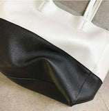 Custom Handcrafted Soft Grain Cowhide Leather Tote | Large Two-Tone Shoulder Bag for Laptop & Travel
