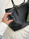 Luxury Cowhide Leather Tote Bag for Women — Handcrafted Large Shoulder Work Satchel with Laptop Compartment | Office, Travel & Everyday Carry