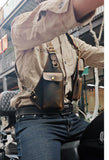 Genuine Crazy Horse Leather Chest Rig Harness Bag for Men — Handcrafted Dual Shoulder Holster Vest with Multi-Pocket | Retro Motorcycle & Daily Carry