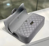 Classic Caviar/Lambskin Flap Bag with Chain Ball | Genuine Caviar Leather Crossbody Bag, Leather Shoulder Purse, Chain Strap Lock Bag, Christmas Gift