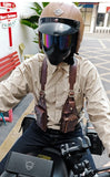 Genuine Crazy Horse Leather Chest Rig Harness Bag for Men — Handcrafted Dual Shoulder Holster Vest with Multi-Pocket | Retro Motorcycle & Daily Carry