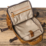 Genuine Full Grain Cowhide Leather Backpack for Men — Handmade Large Travel & Laptop Rucksack | 2 Sizes, 4 Colours | Tactical Buckle Design
