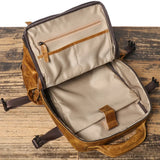 Genuine Full Grain Cowhide Leather Backpack for Men — Handmade Large Travel & Laptop Rucksack | 2 Sizes, 4 Colours | Tactical Buckle Design