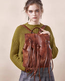 Large leather backpack, Handcrafted leather bag, Women Vintage School bag,Full Grain Leather Everyday Backpack, Special Gift for Her - Image 3