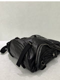 Distressed Vintage Leather Backpack | Unisex Full Grain Cowhide Rucksack | Multi-Zip Bag for Men and Women
