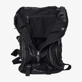 Distressed Vintage Leather Backpack | Unisex Full Grain Cowhide Rucksack | Multi-Zip Bag for Men and Women
