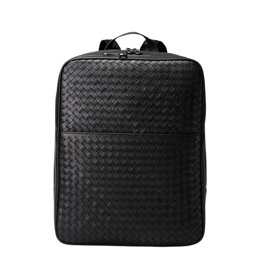 Elegant Business 14-Inches Handcrafted Woven Cowhide Leather Laptop Backpack For Women or Men