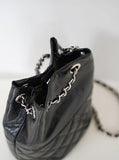 Elegant Calfskin Quilted Chain Bucket Bag Purse | Fashion Quilted Shoulder & Crossbody Purse