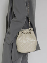 Elegant Calfskin Quilted Chain Bucket Bag Purse | Fashion Quilted Shoulder & Crossbody Purse