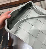 Elegant Lambskin Woven Crossbody Bag | Handcrafted Versatile Party Bag Wedding Clutch Bag