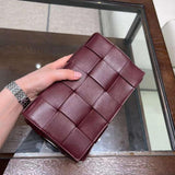 Elegant Lambskin Woven Crossbody Bag | Handcrafted Versatile Party Bag Wedding Clutch Bag