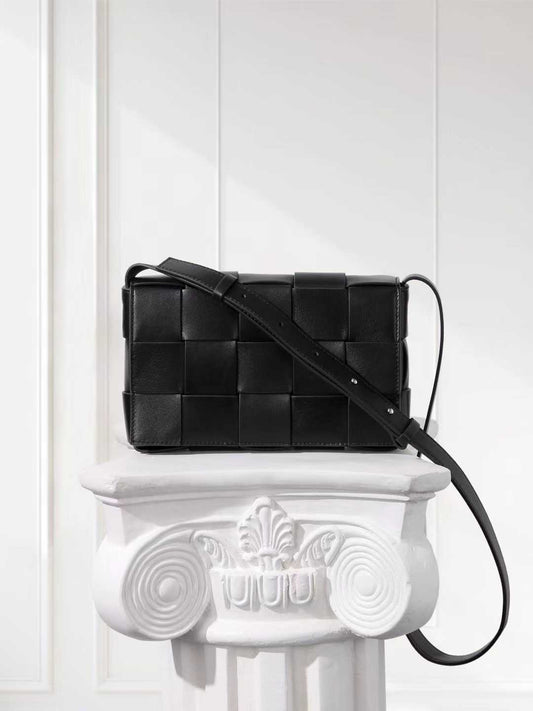 Elegant Lambskin Woven Crossbody Bag | Handcrafted Versatile Party Bag Wedding Clutch Bag