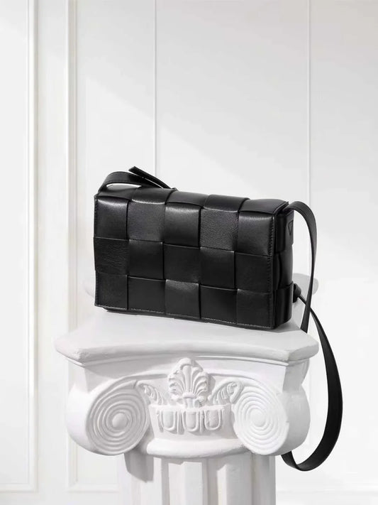 Elegant Lambskin Woven Crossbody Bag | Handcrafted Versatile Party Bag Wedding Clutch Bag