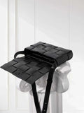 Elegant Lambskin Woven Crossbody Bag | Handcrafted Versatile Party Bag Wedding Clutch Bag
