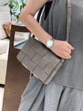 Elegant Lambskin Woven Crossbody Bag | Handcrafted Versatile Party Bag Wedding Clutch Bag