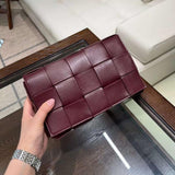 Elegant Lambskin Woven Crossbody Bag | Handcrafted Versatile Party Bag Wedding Clutch Bag