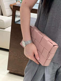 Elegant Lambskin Woven Crossbody Bag | Handcrafted Versatile Party Bag Wedding Clutch Bag