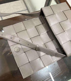 Elegant Lambskin Woven Crossbody Bag | Handcrafted Versatile Party Bag Wedding Clutch Bag