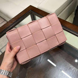 Elegant Lambskin Woven Crossbody Bag | Handcrafted Versatile Party Bag Wedding Clutch Bag