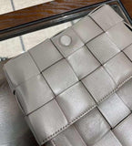 Elegant Lambskin Woven Crossbody Bag | Handcrafted Versatile Party Bag Wedding Clutch Bag