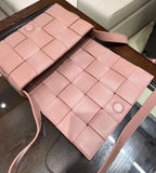 Elegant Lambskin Woven Crossbody Bag | Handcrafted Versatile Party Bag Wedding Clutch Bag