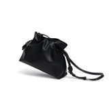 Elegant Oversized Cowhide Leather Tote Bag for Women with Drawstring Closure