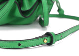 Elegant Small Cowhide Leather Shoulder Bag Crossbody Bag for Women with Drawstring Closure