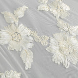 Elegant Floral Formal Gown Dress with Train, Slim Fit Luxury Backless Long Champagne Evening Dress for Weddings