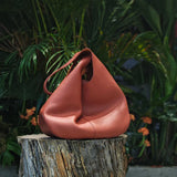 Essentials Slouchy Leather Hobo Bag, Must-have Fashion Designer Minimalist Handbag, Cowhide Bucket Bag