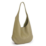 Essentials Slouchy Leather Hobo Bag, Must-have Fashion Designer Minimalist Handbag, Cowhide Bucket Bag