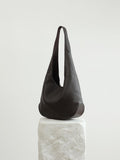 Essentials Slouchy Leather Hobo Bag, Must-have Fashion Designer Minimalist Handbag, Cowhide Bucket Bag