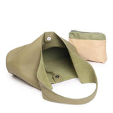 Essentials Slouchy Leather Hobo Bag, Must-have Fashion Designer Minimalist Handbag, Cowhide Bucket Bag