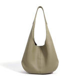 Essentials Slouchy Leather Hobo Bag, Must-have Fashion Designer Minimalist Handbag, Cowhide Bucket Bag
