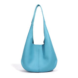 Essentials Slouchy Leather Hobo Bag, Must-have Fashion Designer Minimalist Handbag, Cowhide Bucket Bag