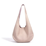 Essentials Slouchy Leather Hobo Bag, Must-have Fashion Designer Minimalist Handbag, Cowhide Bucket Bag