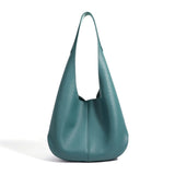 Essentials Slouchy Leather Hobo Bag, Must-have Fashion Designer Minimalist Handbag, Cowhide Bucket Bag