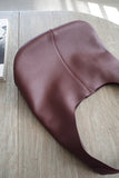 Essentials Slouchy Leather Hobo Bag, Must-have Fashion Designer Minimalist Handbag, Cowhide Bucket Bag
