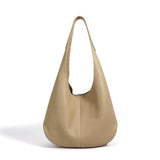 Essentials Slouchy Leather Hobo Bag, Must-have Fashion Designer Minimalist Handbag, Cowhide Bucket Bag