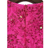 Fashion Runway Fuchsia: Jacquard Handcrafted Beaded Party Dress and Jacket | Semi-Formal Dress, Evening Gown, Wedding Dress