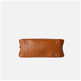Full Grain Leather Bowling Bag – Handcrafted Structured Boston Shoulder Bag | Cowhide Top Handle Handbag