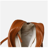 Full Grain Leather Bowling Bag – Handcrafted Structured Boston Shoulder Bag | Cowhide Top Handle Handbag