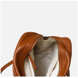 Full Grain Leather Bowling Bag – Handcrafted Structured Boston Shoulder Bag | Cowhide Top Handle Handbag