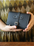 Handcrafted Full Grain Leather Jewellery Travel Organizer, Luxury Cowhide Jewellery Roll with Ring & Earring Holder, Portable Storage Case
