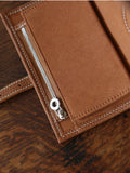 Handcrafted Full Grain Leather Jewellery Travel Organizer, Luxury Cowhide Jewellery Roll with Ring & Earring Holder, Portable Storage Case